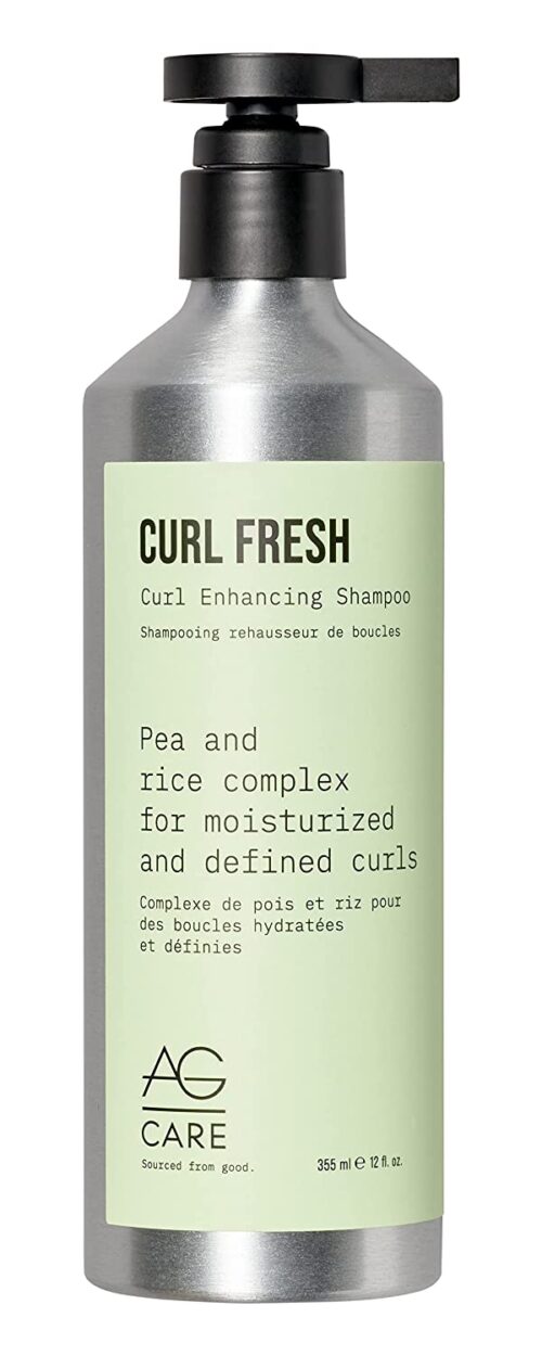 AG Care Curl Fresh Hydrating Shampoo with Pea & Rice Amino Acids - Curl Shampoo to Cleanse Scalp and Retain Moisture for Healthy, Defined Curls, 12 Fl...